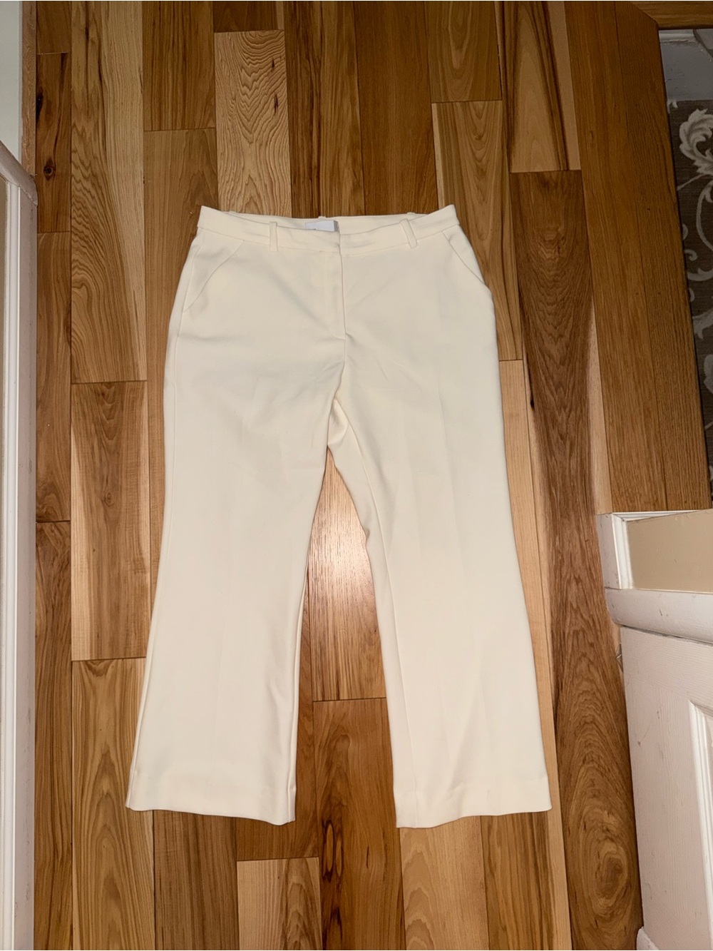 White Bootcut Pants